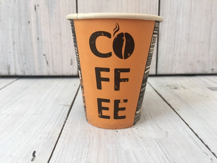 Стакан паперовий крафт 175 мл coffee оранж