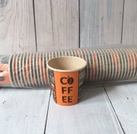 Стакан паперовий крафт 110 мл оранж coffee