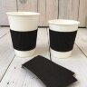 Термопояс розбірний на стакан паперовий 250-340 мл чорний